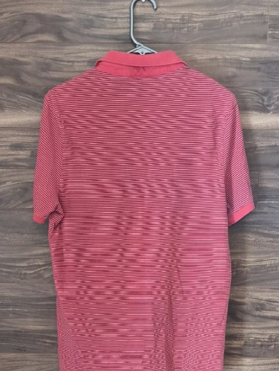 Michael Kors Men's Red Striped Polo Shirt Size Medium 100% Cotton - Picture 5 of 5